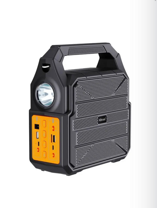 KTS-2299 Foldable 4-Panel Solar Bluetooth Speaker with Flashlight & Power Bank