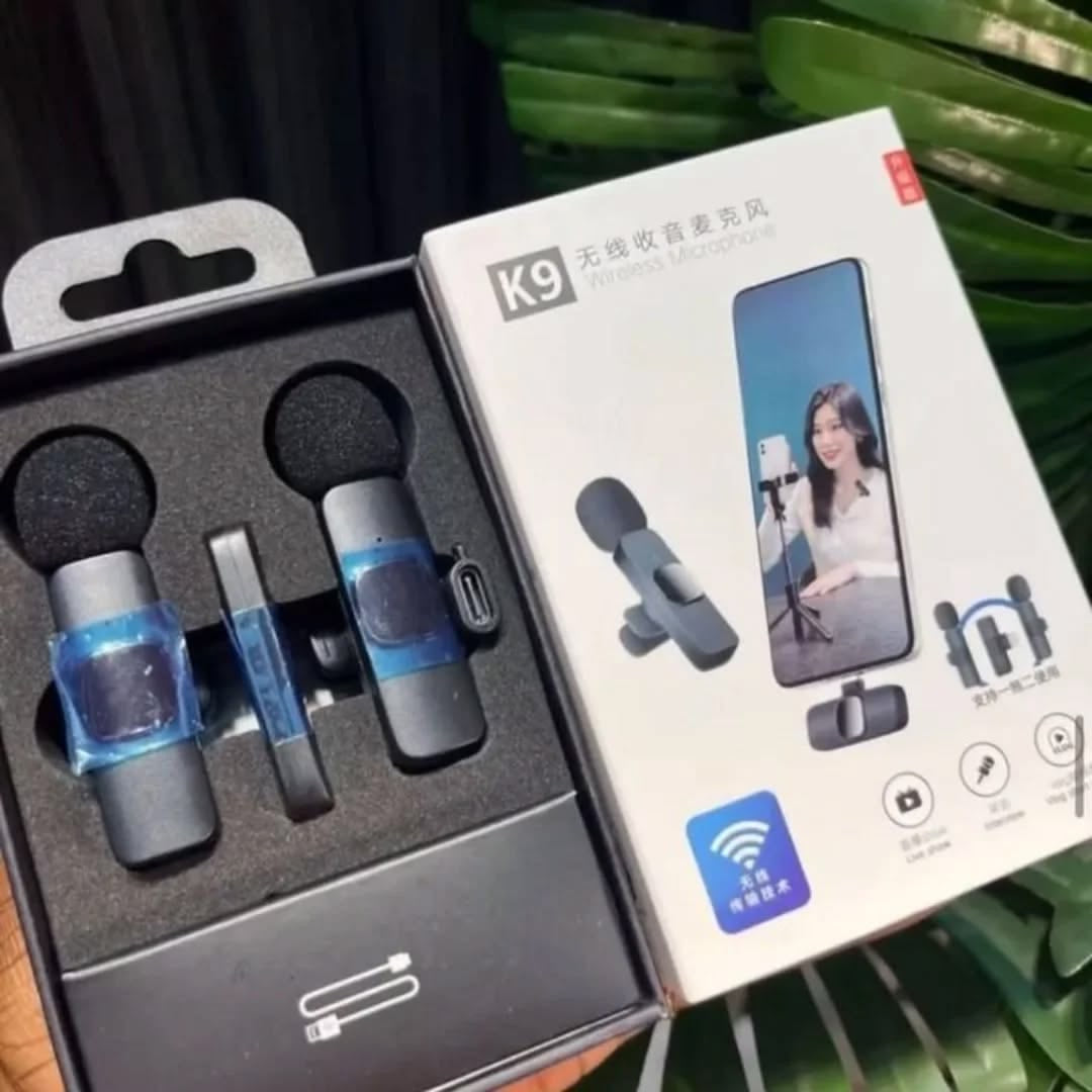K9 K35 Wireless Microphone – Noise Reduction Collar Mic for Vlogging & Recording