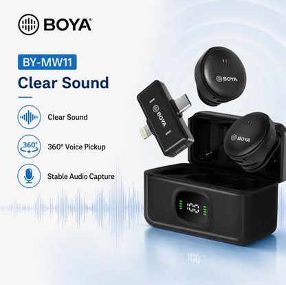 BOYA Wireless Microphone Series – MW2, MW9, MW10 & MW11 | Professional Audio Mic