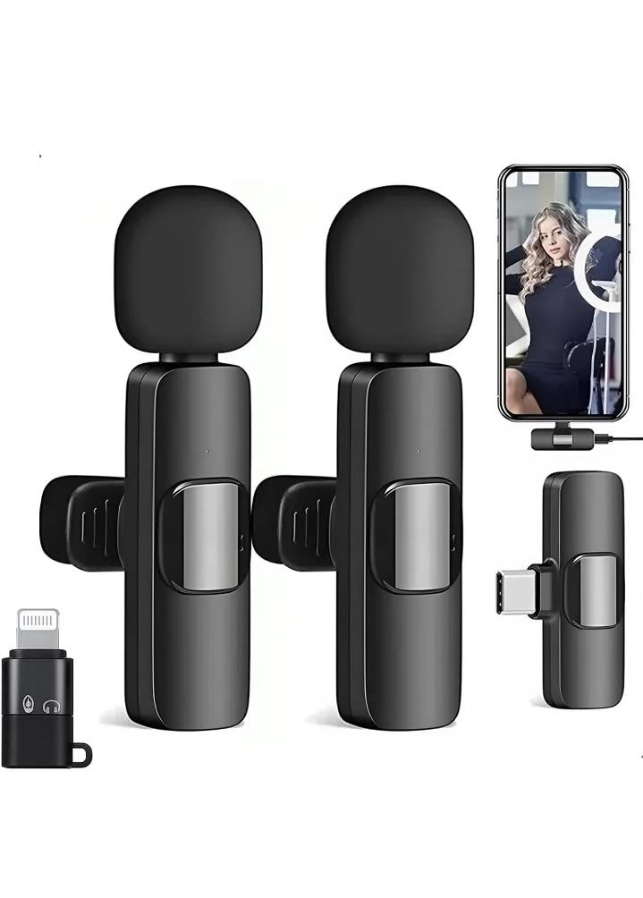 K9 K35 Wireless Microphone – Noise Reduction Collar Mic for Vlogging & Recording