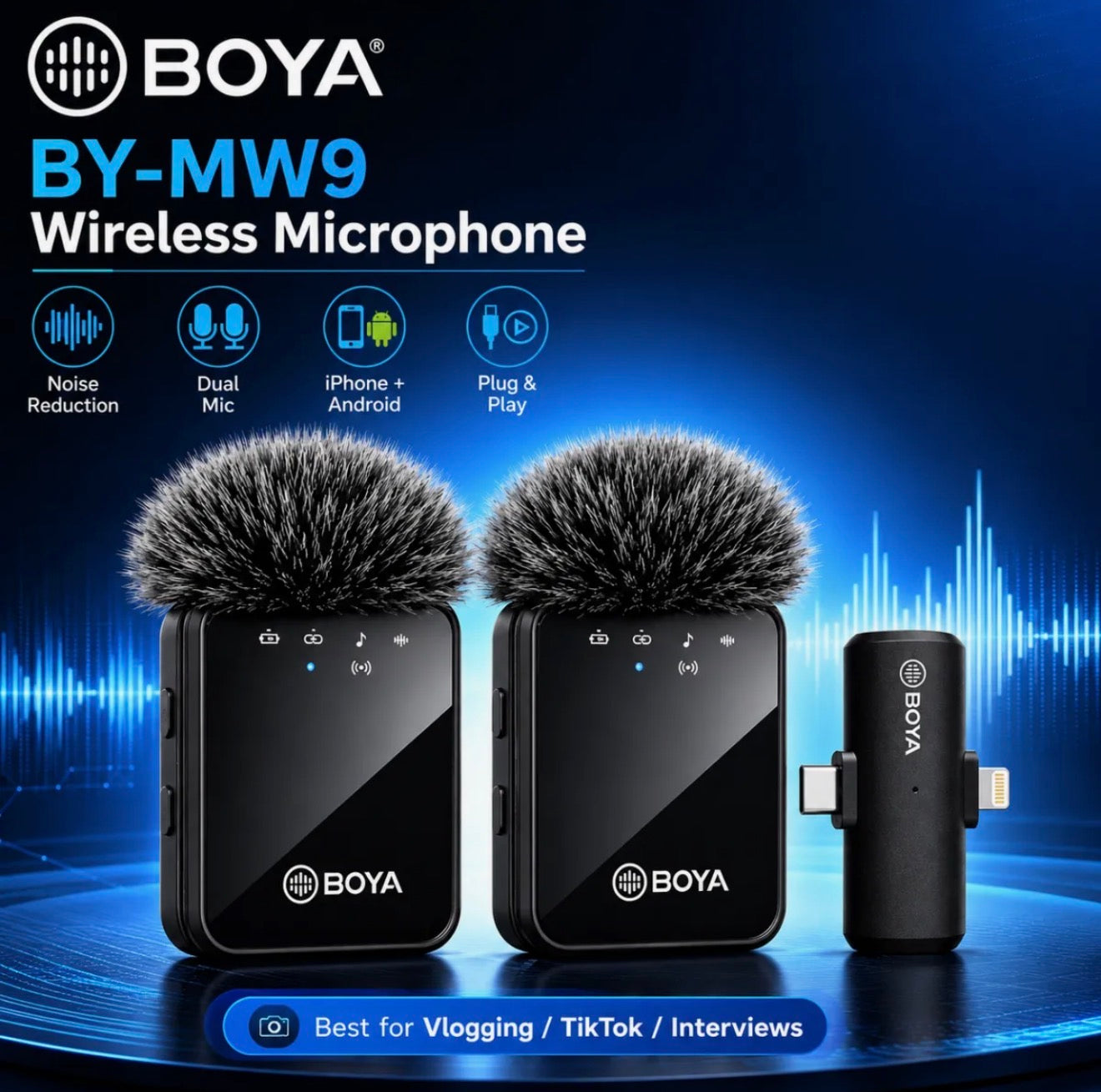BOYA Wireless Microphone Series – MW2, MW9, MW10 & MW11 | Professional Audio Mic