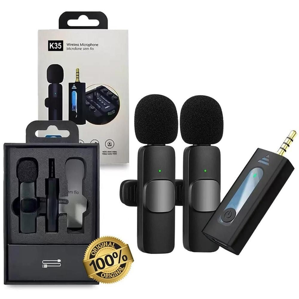 K9 K35 Wireless Microphone – Noise Reduction Collar Mic for Vlogging & Recording