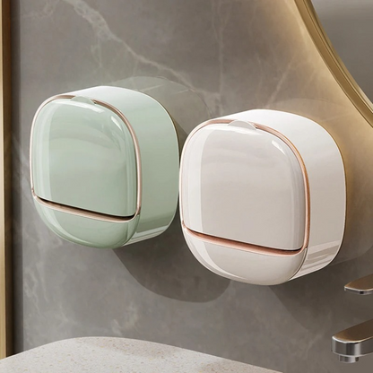 2-Pack Wall Mounted Soap Holder with Drainage | Self-Adhesive Bathroom Soap Case