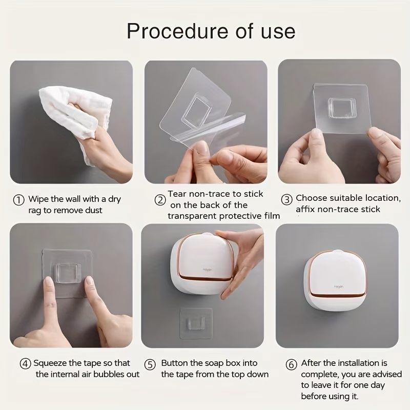 2-Pack Wall Mounted Soap Holder with Drainage | Self-Adhesive Bathroom Soap Case