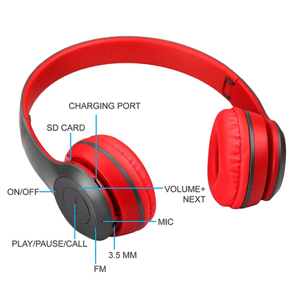 P47 Bluetooth Headphones with Mic
